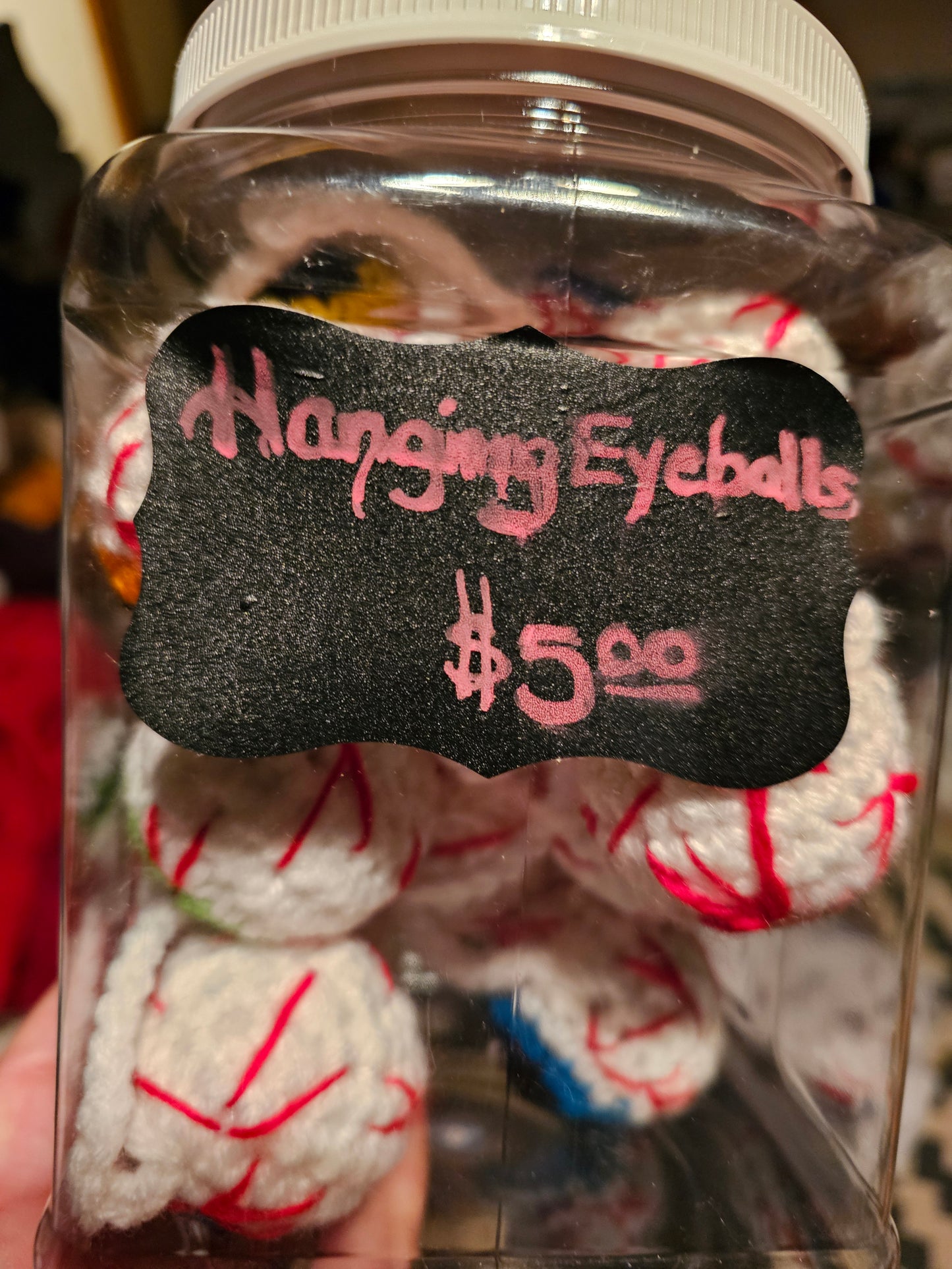 Crochet Hanging Eyeballs