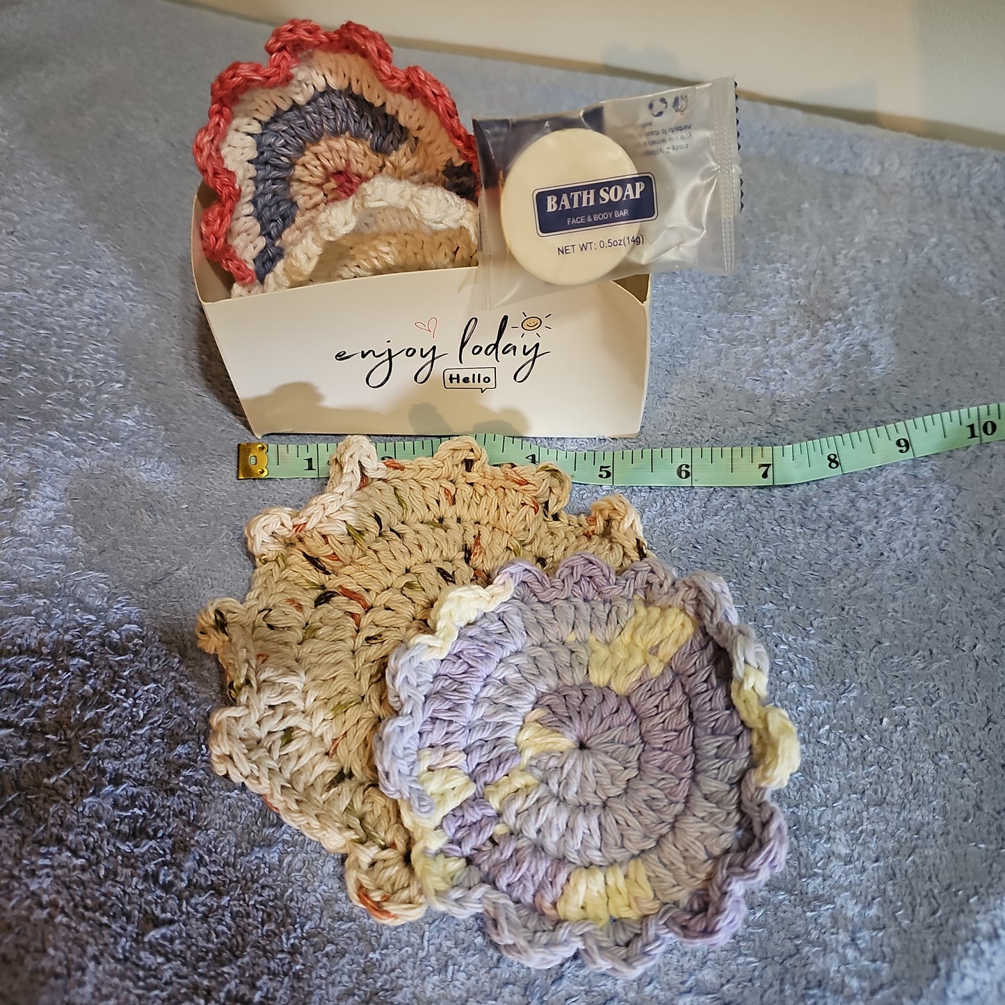 Crochet Cotton Face Scrubbies