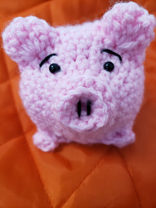 Crochet Pink Pig