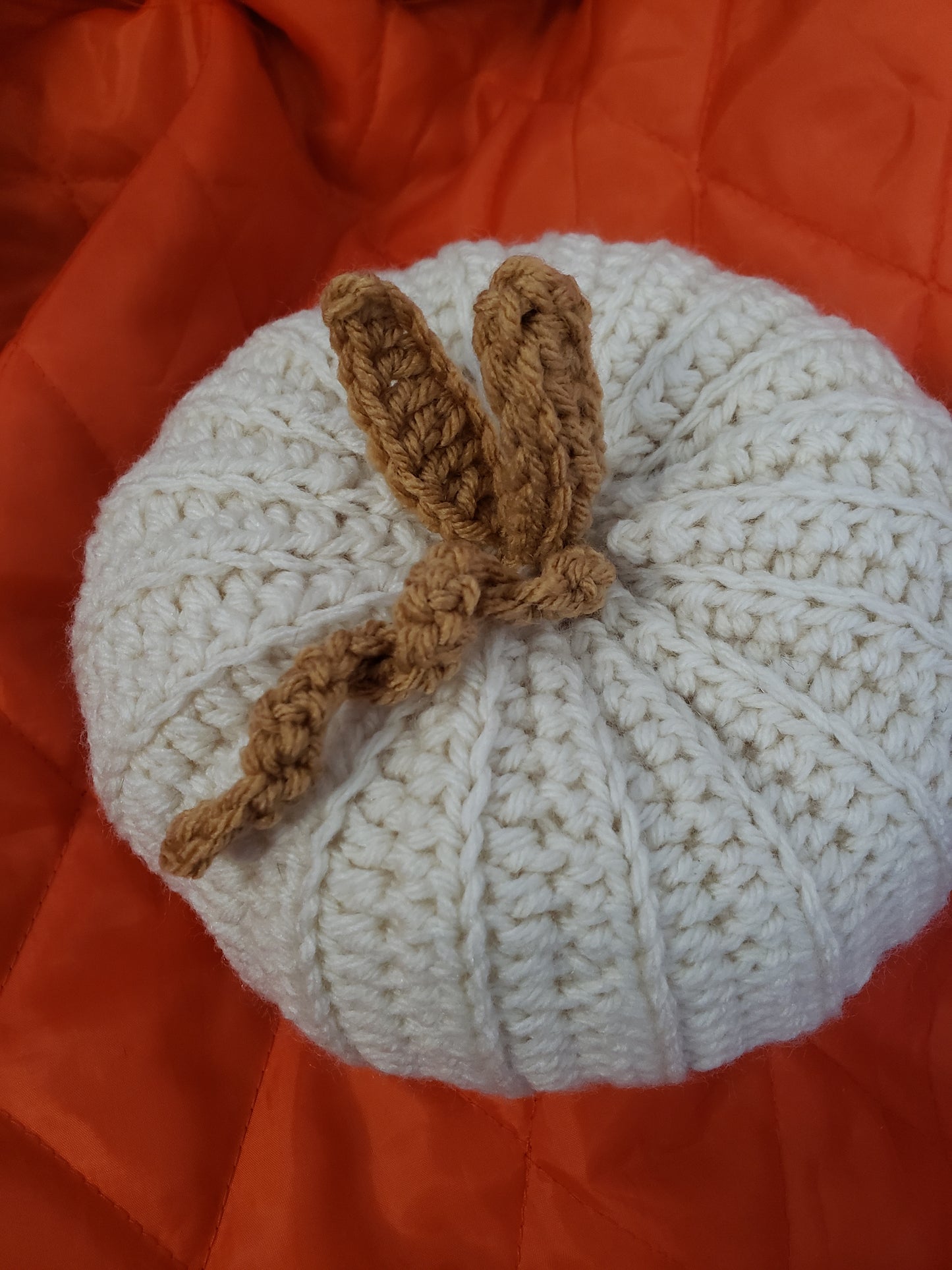 Crochet Off-White Pumpkin