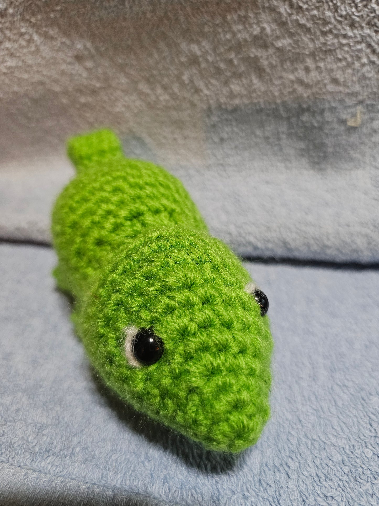 Crochet Chameleon w/open mouth