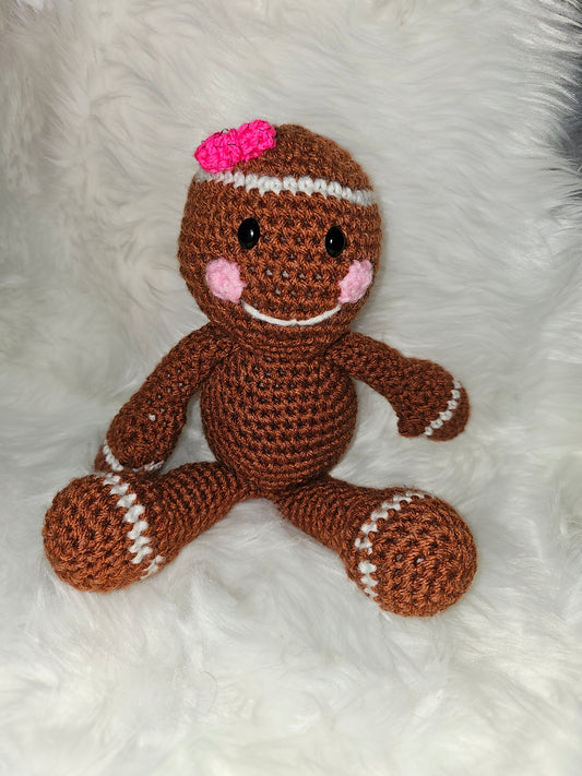 Crochet Sitting Gingerbread Boy and/or Girl