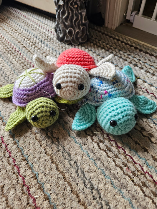 Large Crochet Turtle