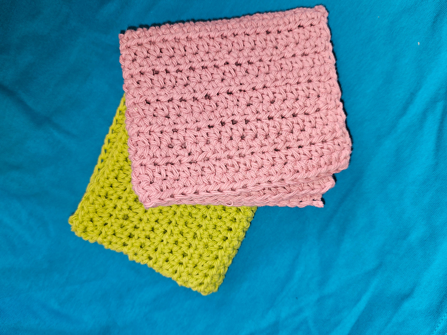 Cotton Crochet Dish Cloths Set of 2