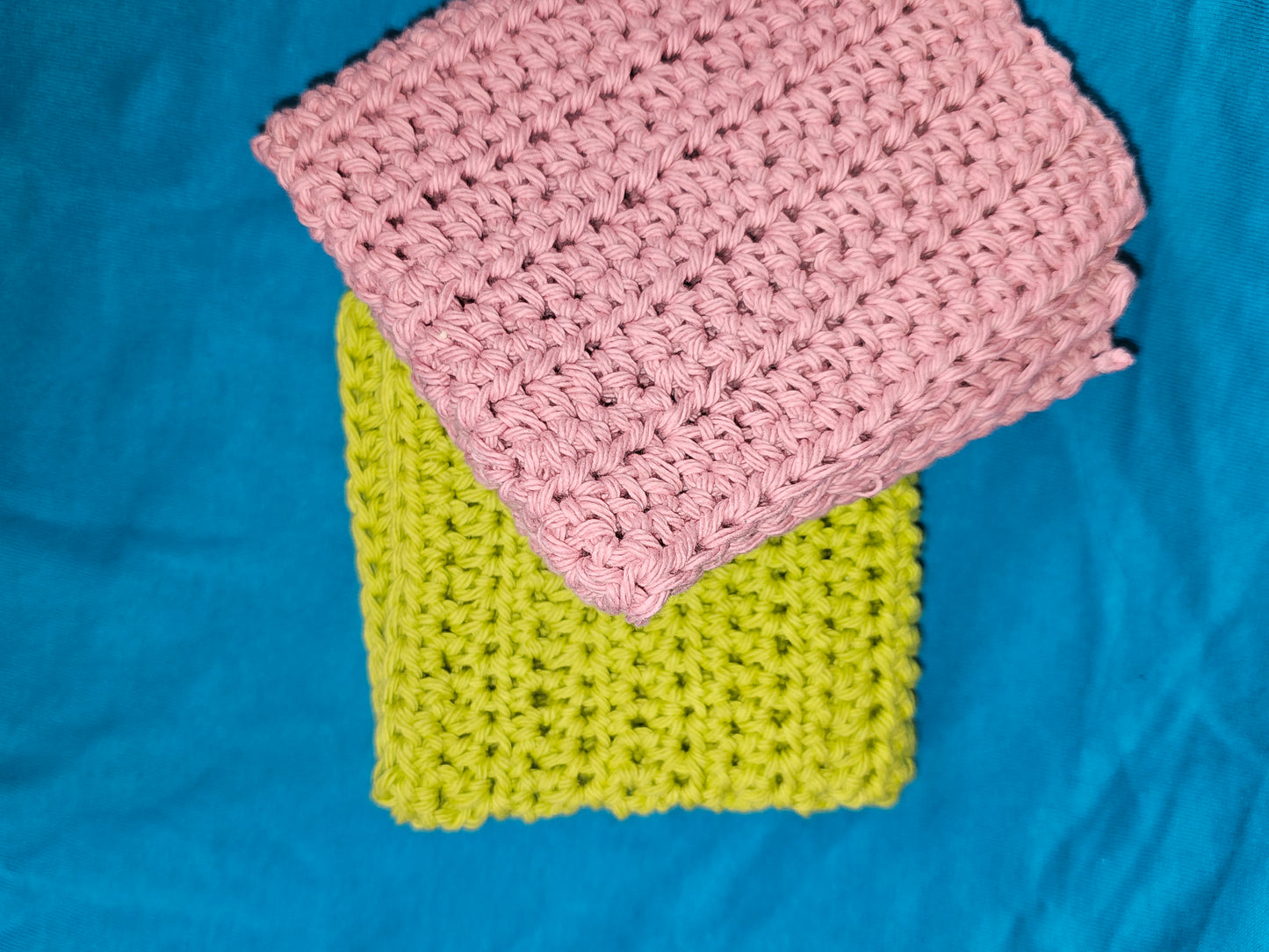 Cotton Crochet Dish Cloths Set of 2