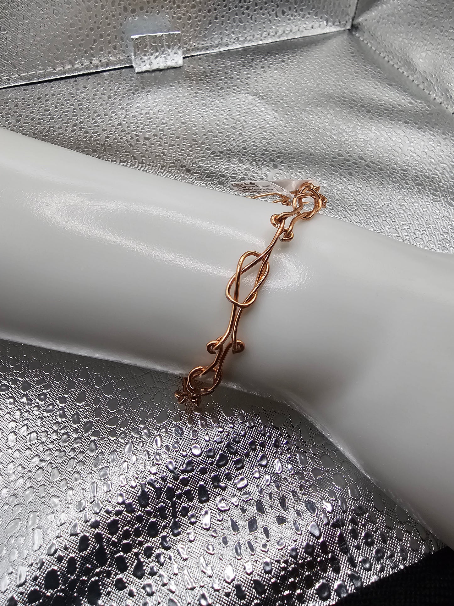 Gold/Bronze Knot Bracelet- Size 8.5"