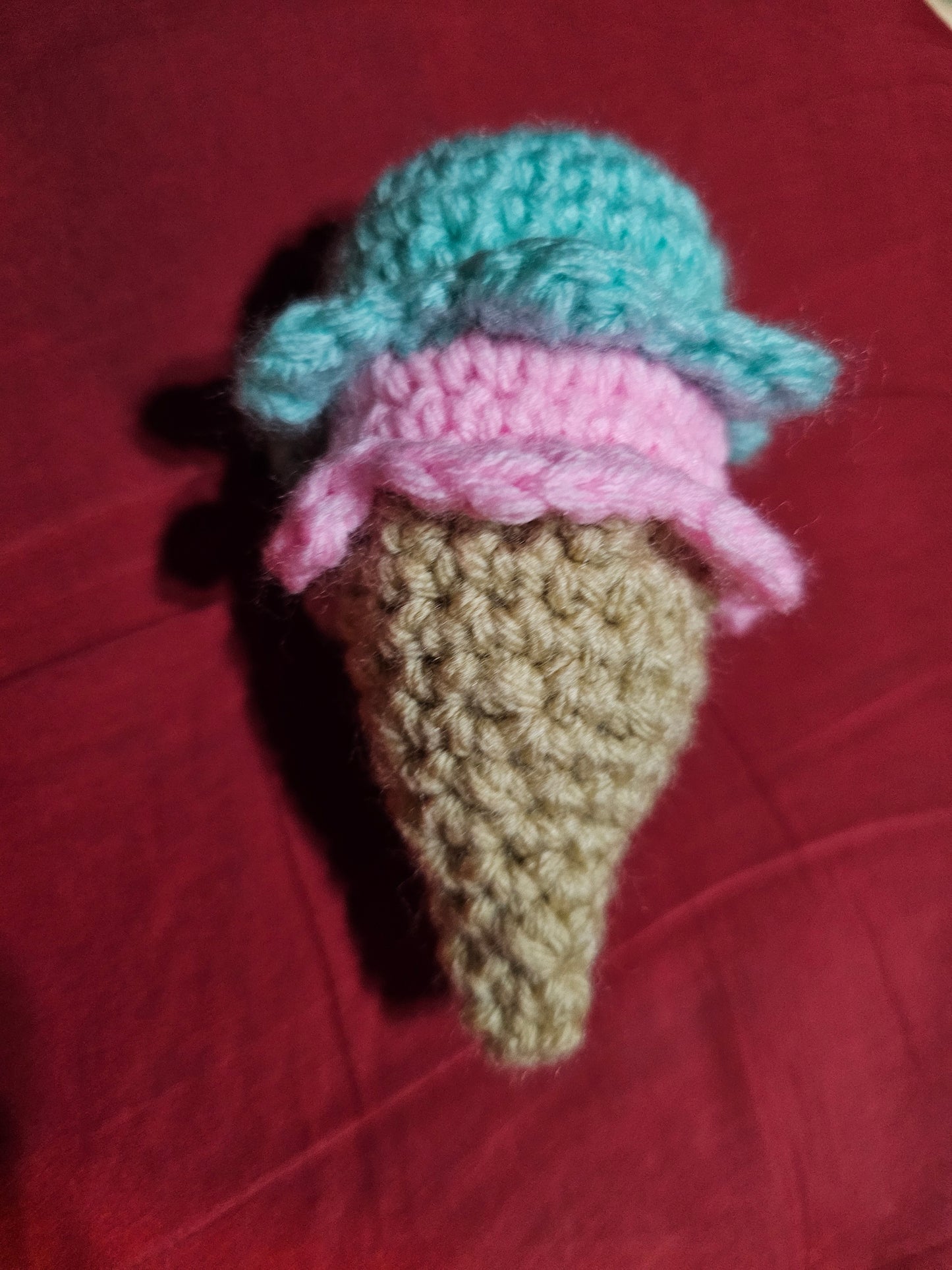 Crochet Double Ice Cream Cones